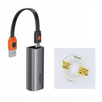 

Сетевая карта Хаб USB Baseus Steel Cannon Series USB A - Type-C Bidirectional Gigabit LAN Adapter Dark Grey