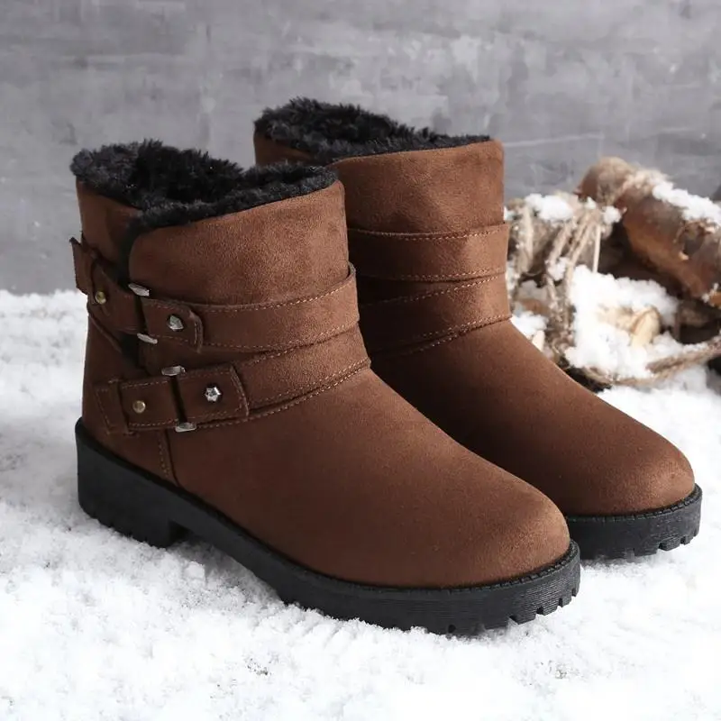New Women's Comfortable Boots Women's High Quality Woman Female Comfortable Fashion Women's Shoes Round Toe Boots