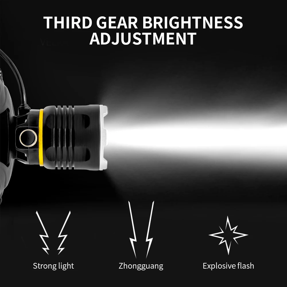 Head Flashlight Cob Headlamp Shot Long 1500m High Power Headlamp Flashlight LED Torch Sensor Headlight usb Rechargeable Fishing Camping Lantern