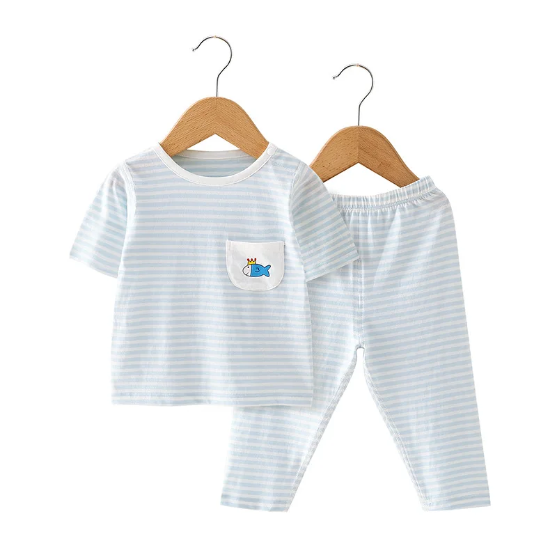 

Summer New Style Set Striped Pullover Short Sleeved Set L3.10