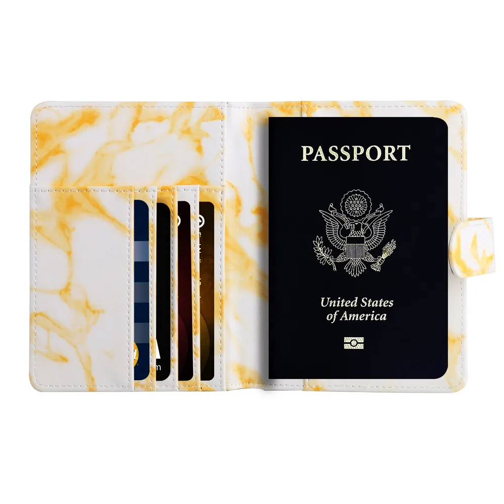 Чехол для паспорта, Мраморная кожаная обложка паспорта Кошелек, Чехол, RFID Блокировка, дорожный кошелек, держатель для карт, Carteras Mujer