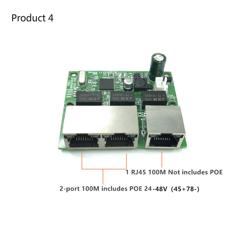 벅 POE 모듈 스위치 보드 1/802 af/AT 포트 전원 공급 장치 30w ip 카메라 용 nvr ip 전화 3/4100M 스위치 PD 분리 벅 12v