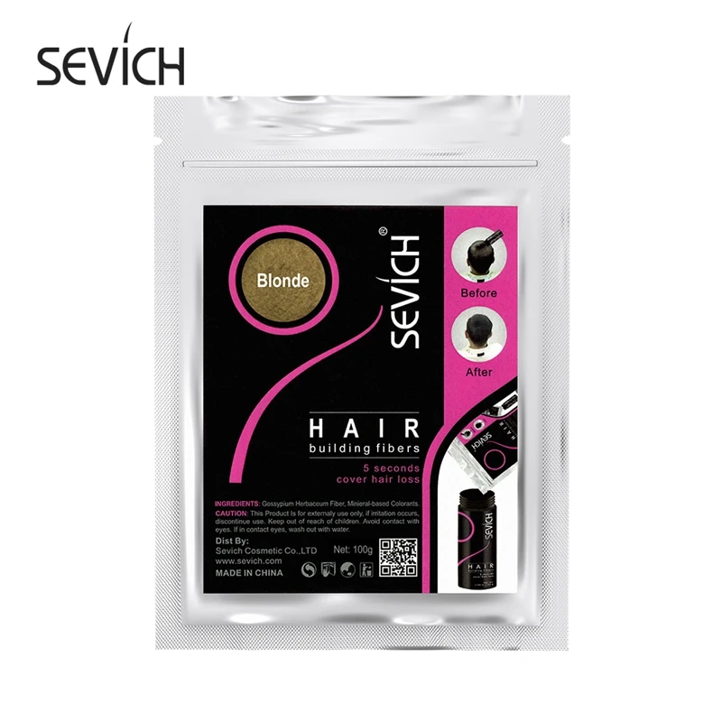 Hair Building Powder Hair Building Fibers Sevich 100g Hair Fibers Refill Bag 10 Colors Keratin Hair Building Fiber Powder Anti-Hair Loss