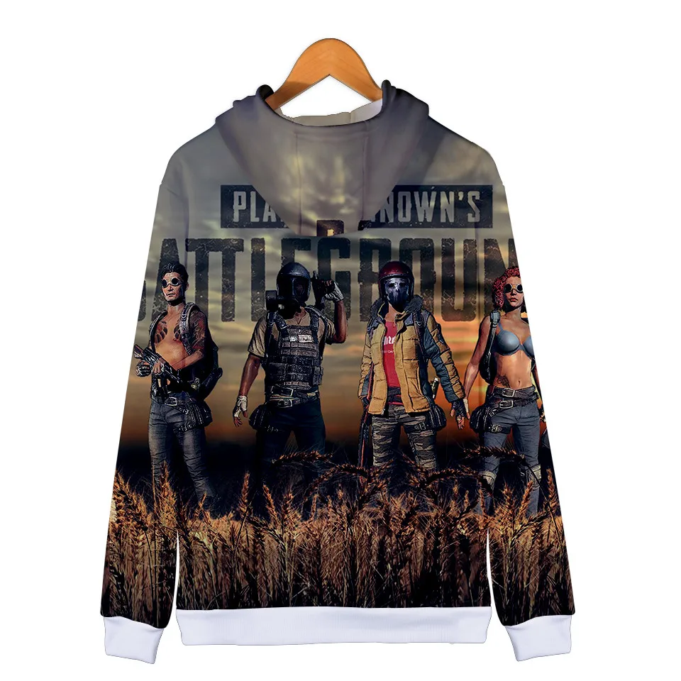 Harajuku милые худи pubg в Для мужчин Толстовка игры худи pubg для маленьких мальчиков толстовка на молнии модные пуловеры с капюшоном детская спортивная одежда