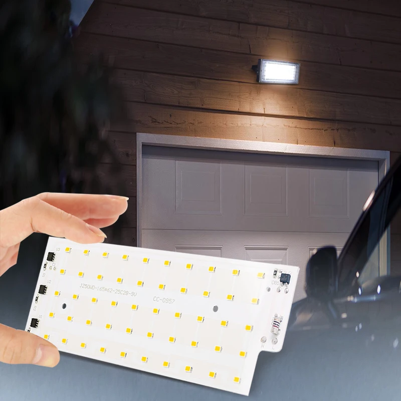 2PCS LED 칩 AC 220 50W 투광 램프 SMD2835 LED 램프 구슬 스마트 IC 스포트 라이트에 대 한 필요 없음 드라이버 DIY 야외 홍수 빛 칩