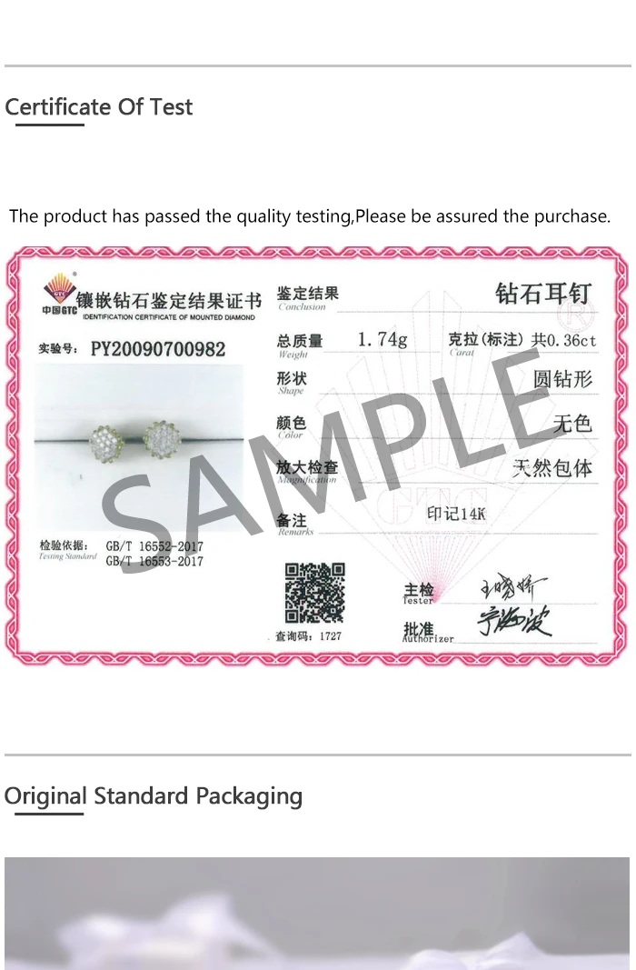 VISTOSO Gold Earrings For Women 14K 585 Yellow Gold Sparkling Diamond Dainty Sunflower Stud Earrings Fashion Trendy Fine Jewelry