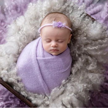 

Knit Jersey Wrap Newborn Photography Props Layer Fabric Baby Swaddle Cocoon Photo Photo Newborn Posing Stretch Wrap