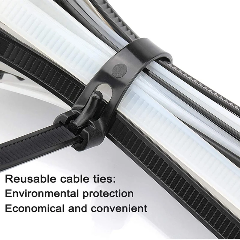 Releasable Reusable Zip Ties 12 Inch Heavy Duty Zip Tie Thick Black Cable Ties