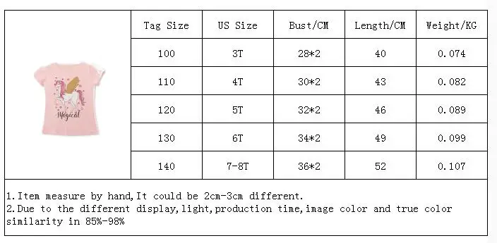 Вечерние топы с единорогом для маленьких девочек, летние футболки с короткими рукавами для девочек, Повседневная футболка, одежда для малышей 3, 4, 5, 6, 7, 8 лет