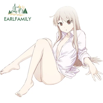 

EARLFAMILY 13cm x 11.4cm Car Styling Anime Sexy Beauty Sakurasou no Pet na Kanojo JDM Anime Shiina Mashiro 3D Car Stickers