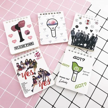 

1 Pcs New Kpop EXO TWICE BLACKPINK GOT7 Notebook Pocketbook Note Pads Scratch Pad Book Stationery School Supplies Fan Gifts