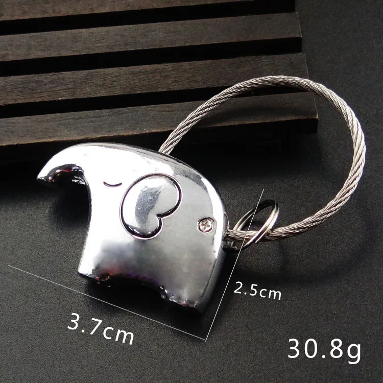 

A Wire Rope Key Buckle Elephant Key Buckle Originality Gift Small Pendant Metal Key Ring / Chain