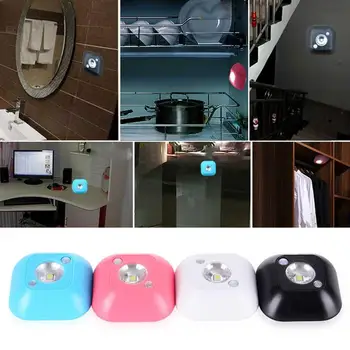 

Aimkeeg Mini Wireless LED Sensor Night Light for Wall Lamp Cabinet Stairs Light Lamp PIR Infrared Motion Activated Sensor Light
