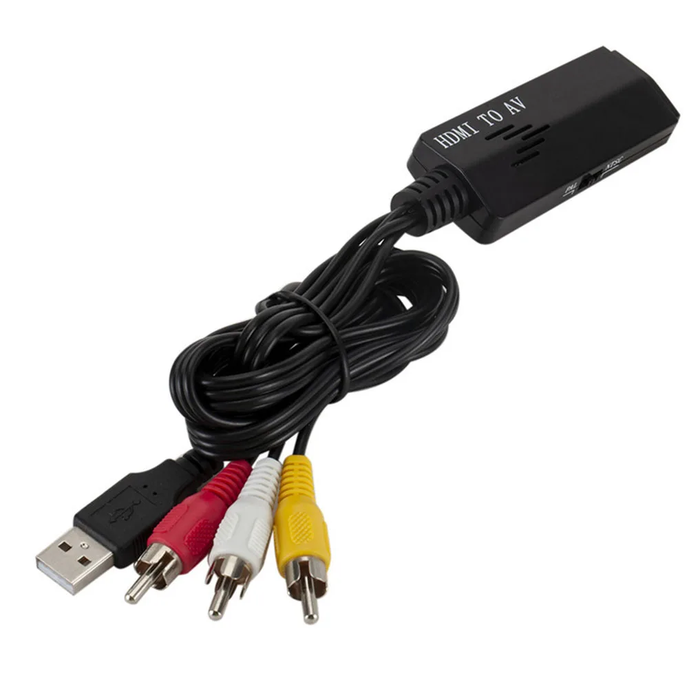 HDMI в 3 RCA CVBS Full HD видео 1080P AV Scart композитный конвертер адаптер