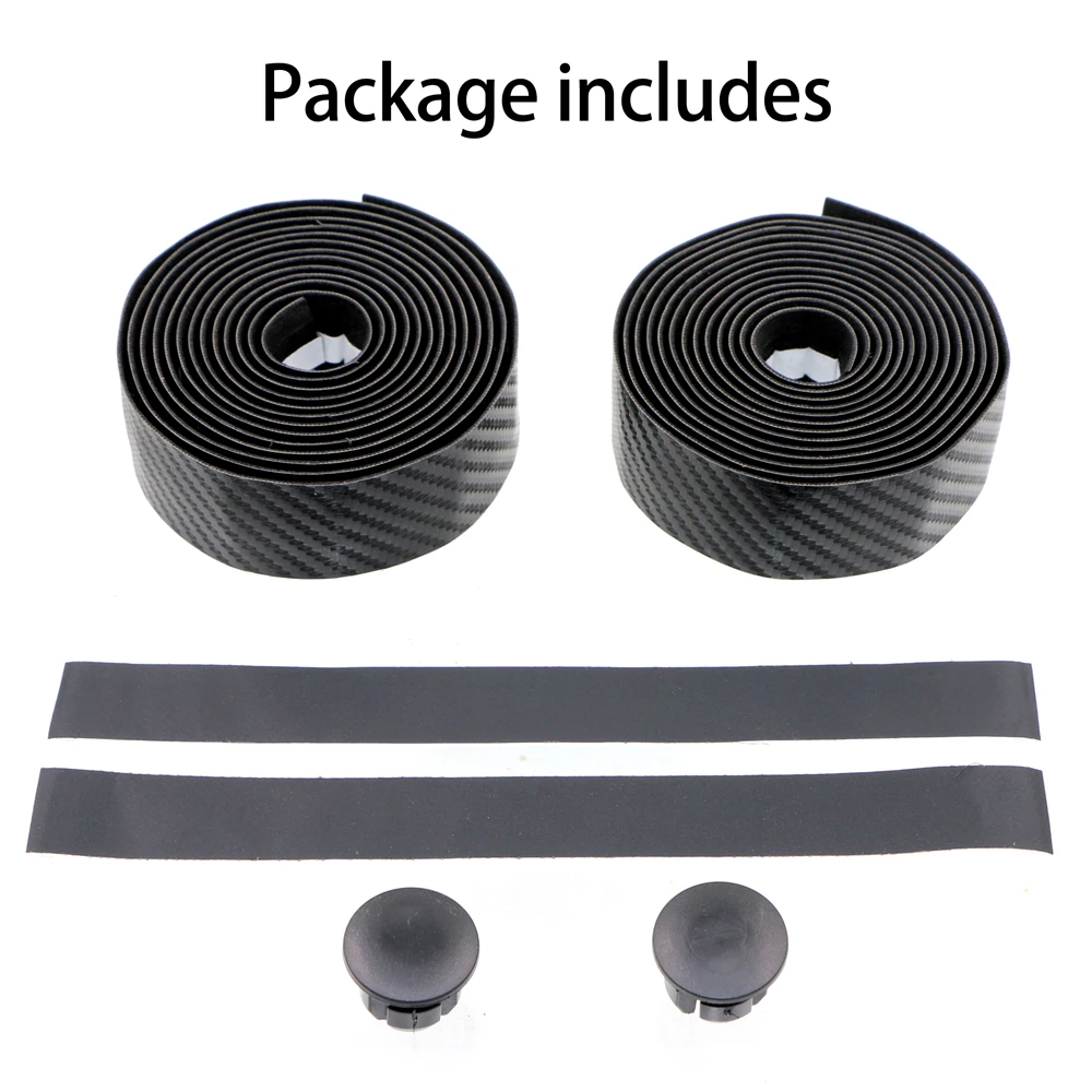 Road Bike Handlebar Tape EVA PU Bar Anti-Skid Wrap With 2 Bar Plug