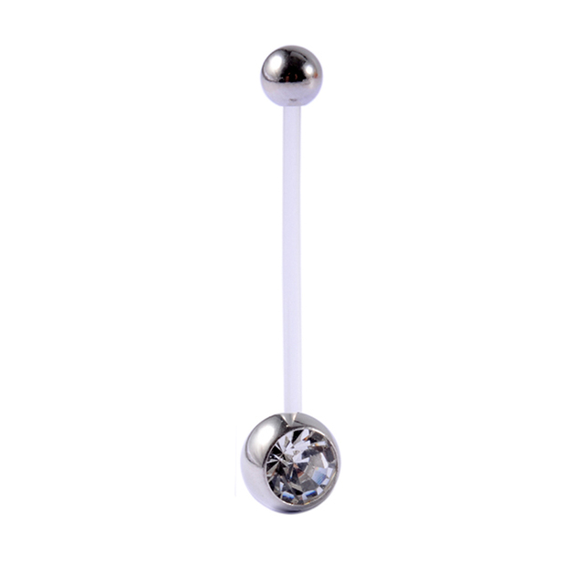 Flexiable Anti Allergy Belly Button Rings  Can Ajustable 25mm Bioplast Navel Piercing For Pregnancy Retainer Body Jewelry