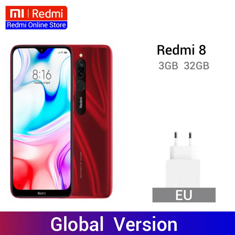 

Global Version Xiaomi Redmi 8 3GB 32GB Snapdragon 439 Octa Core 12MP Dual Camera Mobile Phone 5000mAh Large Battery OTA