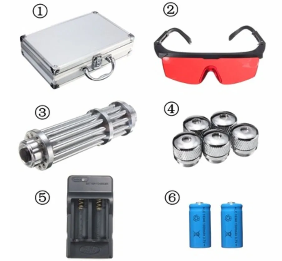 US $56.36 1200MW Blue Laser Pointer Flashlight Lighting Cigarette Match Beam Laser Module 16340 Battery Charger Box Litwod Single File