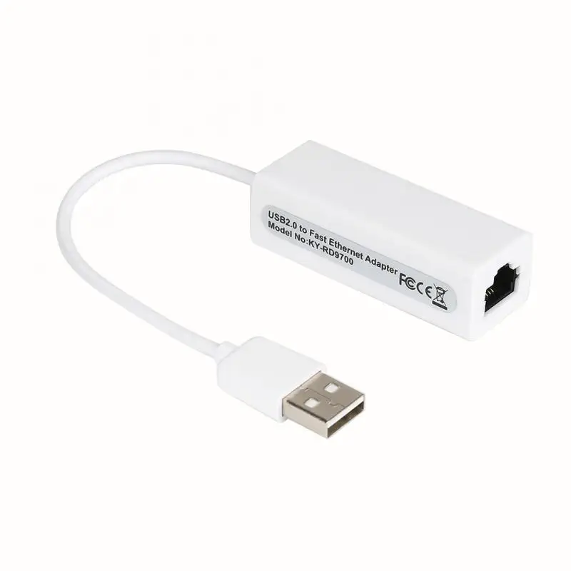 1 шт. Белый USB адаптер Ethernet 2 0 Сетевая карта к RJ45 Lan для ноутбука Win7/Win8/Win10 хаб |