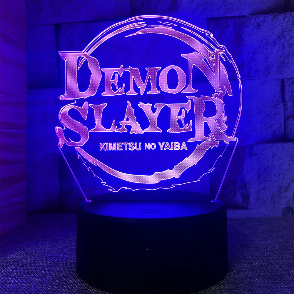 Acrylic Led Night Light Anime Demon Slayer Agatsuma Zenitsu Figure for Kids Child Bedroom Decor Cool Kimetsu No Yaiba Lamp Gift star night light Night Lights