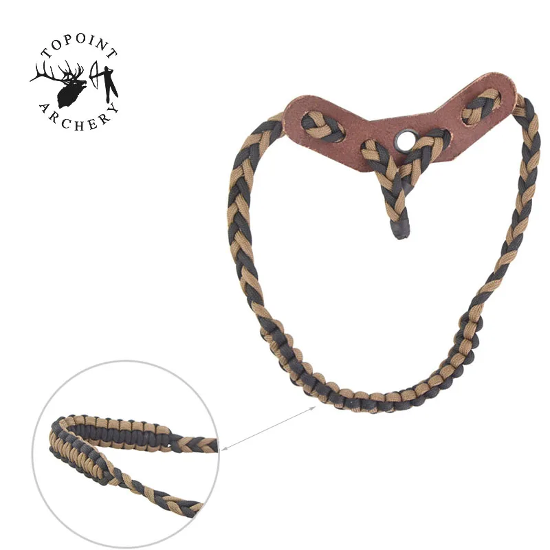 1Pcs Black with Brown Bow and Arrow Wrist Rope Archery Hunting Shooting