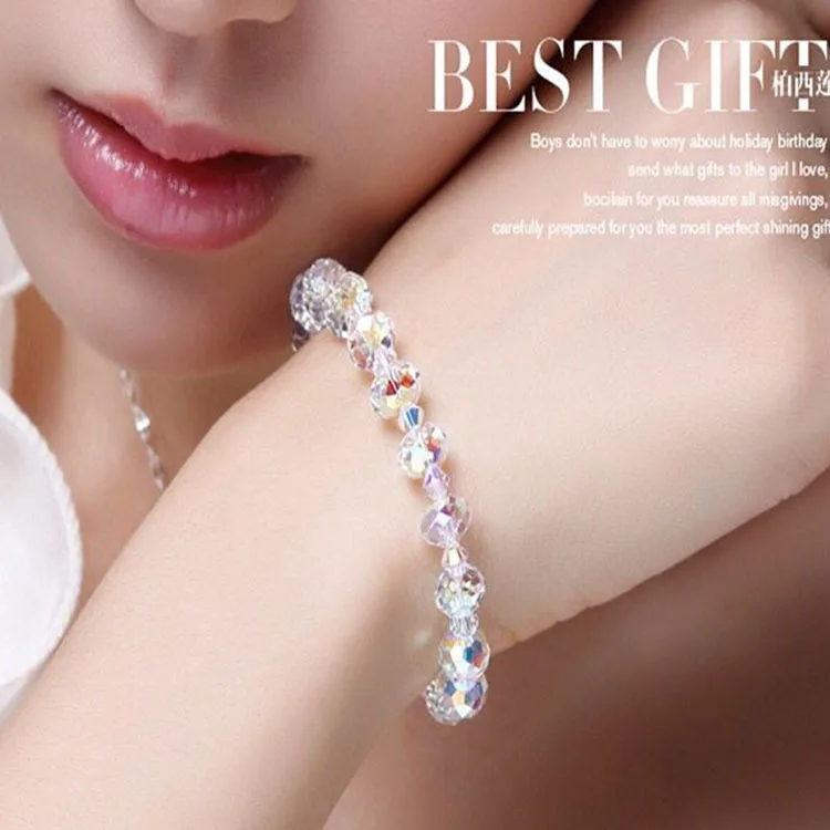 Crystal Beaded Bracelets For Women New Fashion Sweet Temperament Handwork Bracelets&Bangles Charms Jewelry Making beaded bracelet stone bead bracelet crystal bracelet crystal quartz bracelet