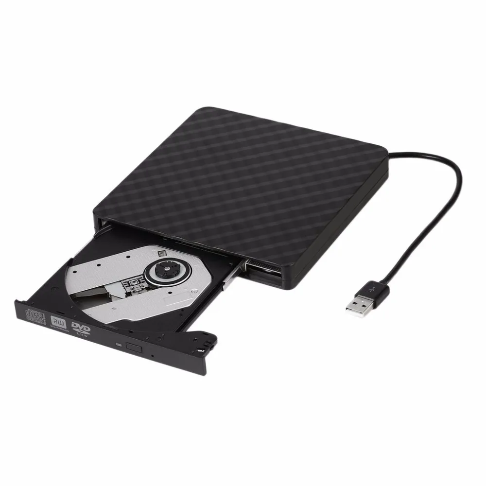 Внешний DVD rom Оптический привод USB 2,0 CD/DVD-rom CD-RW плеер горелка тонкий портативный ридер записывающее устройство для ноутбука