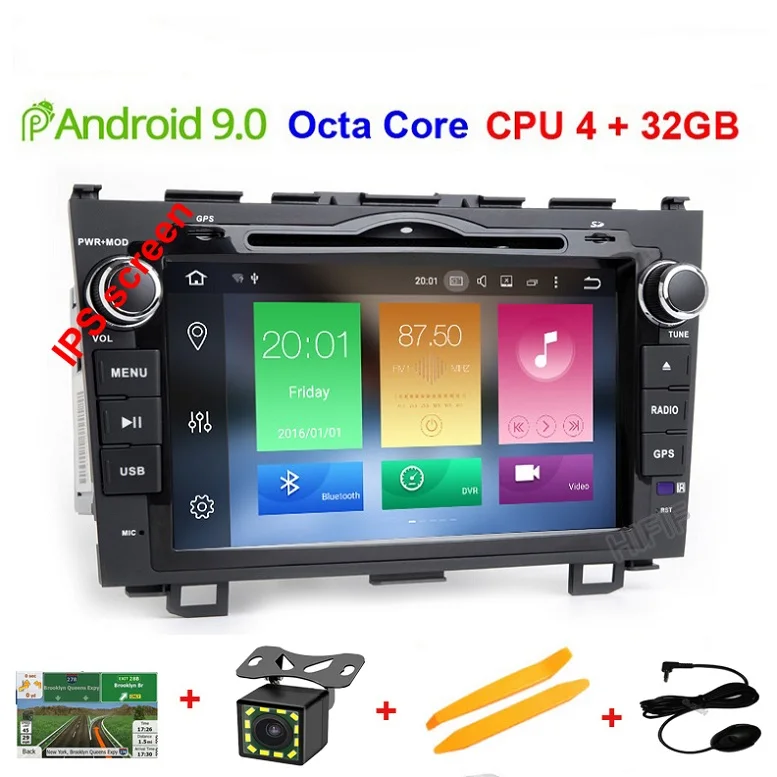 Ips DSP 8 core 4G ram 2 din Android 9 Автомобильный мультимедийный dvd-плеер gps навигация для Honda CRV C-RV 2006-2011 автомобильный радиоприемник obd - Цвет: Octa Core 4G 32G