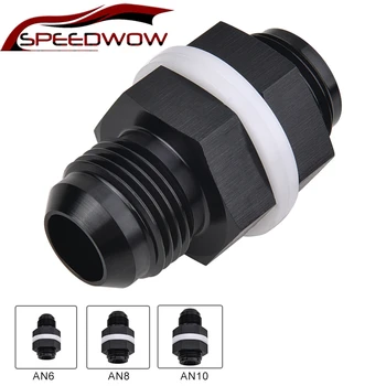 

SPEEDWOW AN6 AN8 AN10 Fuel Cell Bulkhead Adapter Fitting Locking Nut For Fuel Tank With Oil-resistant PTFE
