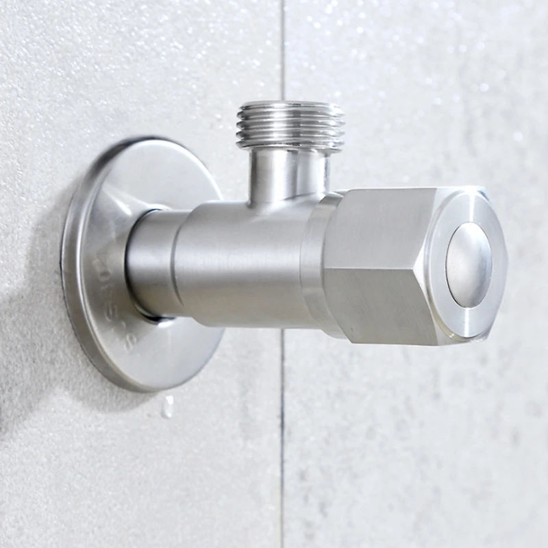 304 угловые клапаны из нержавеющей стали, аксессуары для кухни и ванной комнаты, переключающий клапан, соединитель для унитаза, раковины, водонагревателя
