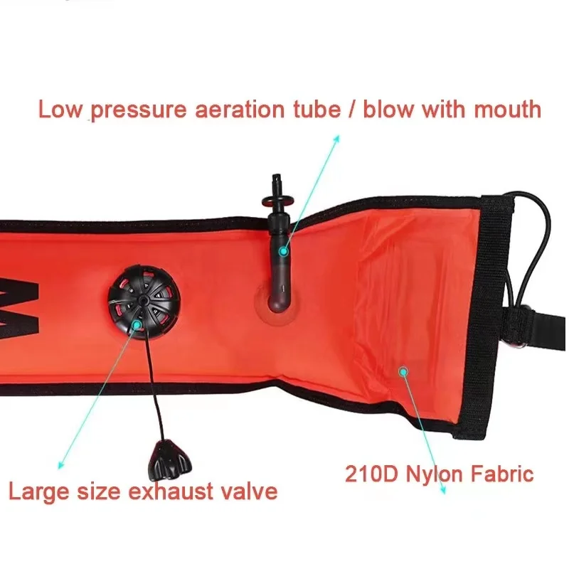 18CM*180CM Scuba Diving Surface Marker Buoy SMB Underwater Safety Professional High Quality Scuba Diving Tube Surface SMB Diver 5