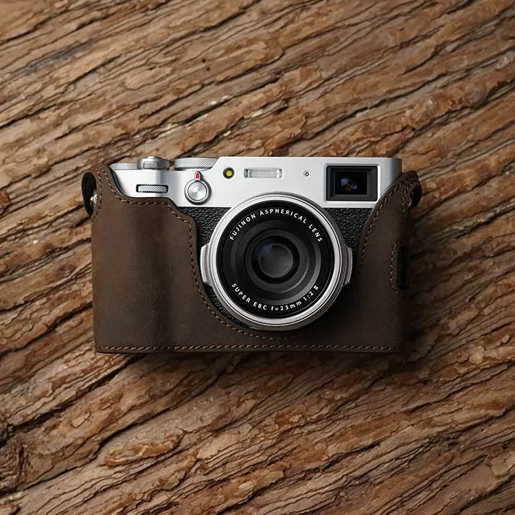 Case de Couro Meio-conjunto de Couro de Couro Mrstone Fuji Câmera Protetor Case X100v - Image 2