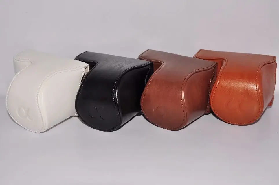 Custodia In Pelle Per Fotocamera Sony Alpha A5100 A5000 16-50Mm Lens Retro Vintage Bag