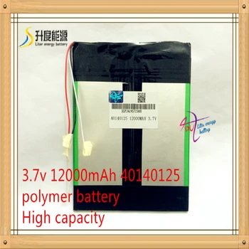 

40140125 38140125 3.7v 12000mAh With plug, Tablet PC Battery , Perfect quality of large capacity alternatives