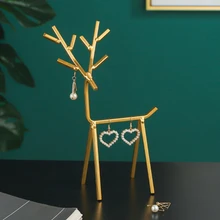 

Creative Deer Jewelry Stand Jewelry Stand Earrings Necklace Ring Display Stand Necklace Storage Home Desktop Decoration