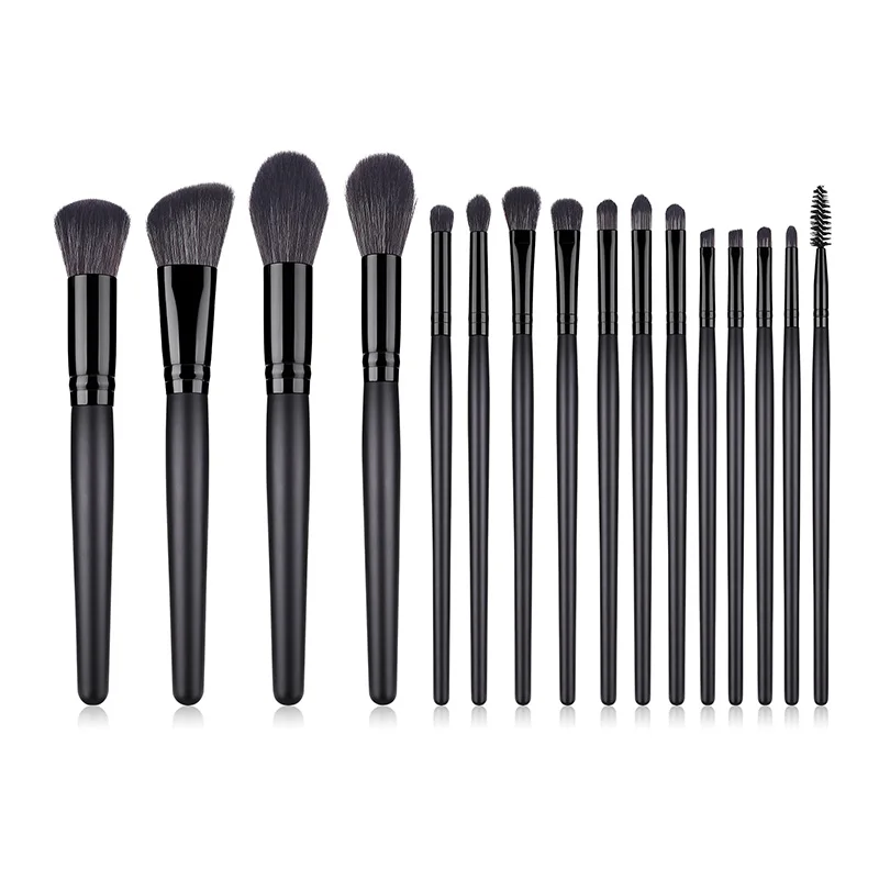 Набор кистей для макияжа Unicorn All Black набор из 16 предметов профессиональный