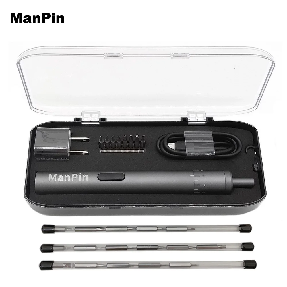 

24pcs Heads Electric Torque Screwdriver Automatic Brake Screw Driver Chargable Electronics Phone Watch Gamepad Fan Repair Tools