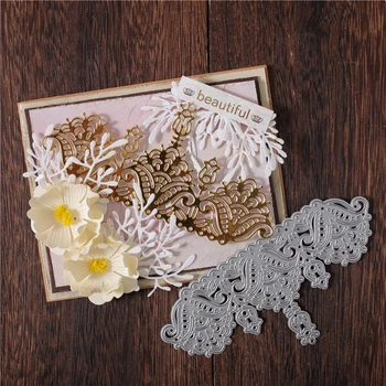

DiyArts Flower Crown Frame Metal Cutting Dies Border Dies New for Craft Card Scrapbooking Embossing Stencil Template Die Cut