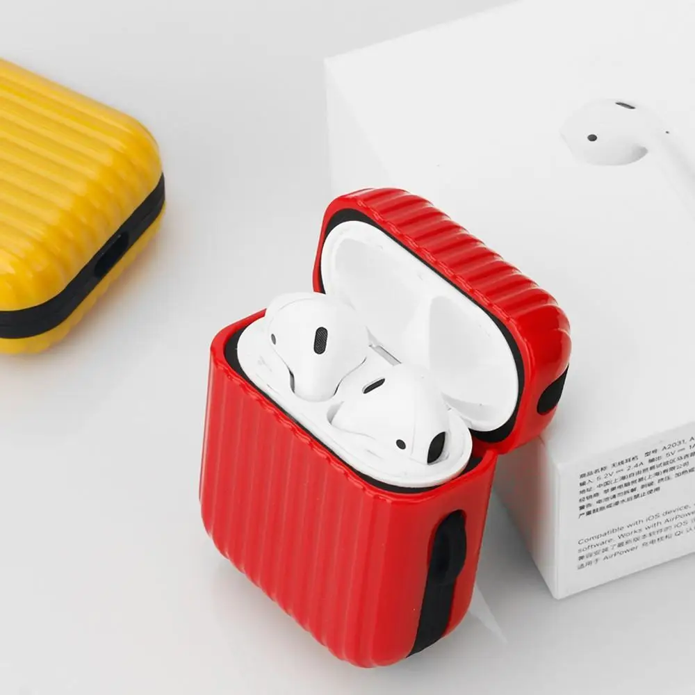 Жесткий пластиковый чемодан защитный чехол подходит для Apple airpods1/2 поколения двухцветная беспроводная гарнитура Защитный Чехол w
