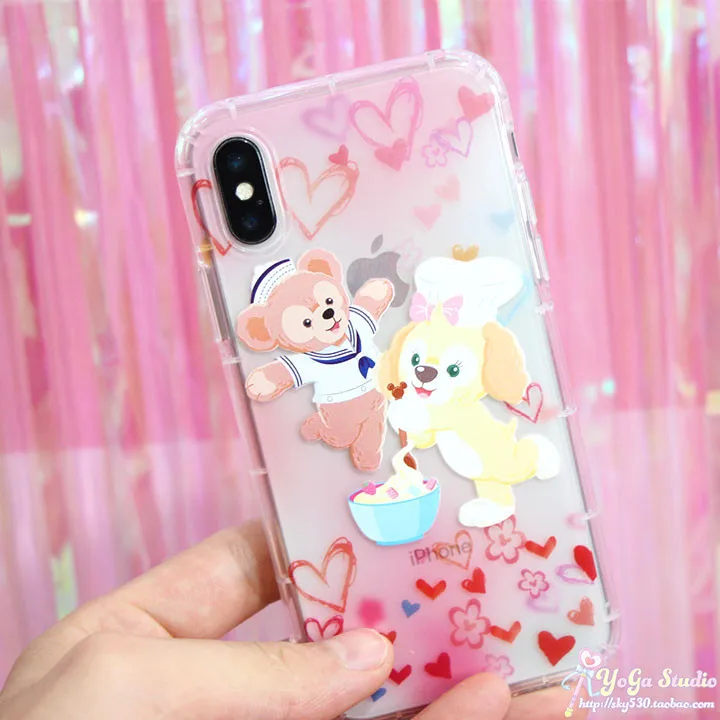 Японский мультфильм милый медведь Даффи друзья stellalou Rabbit печенье шеф-повар собака для iphone x 10 7/8plus чехол для iphone x