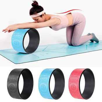

PU Rubber Anti-slip Yoga Circle Roller Full Body Back Training Tool Gym Workout Exercise Yoga Wheel Fitness Equipment