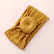 

Kids Donut Nylon Headbands Soild Elatic Hair Bands For Children Baby Girls Hairbands Cable Knit Hair Accessories For New Born