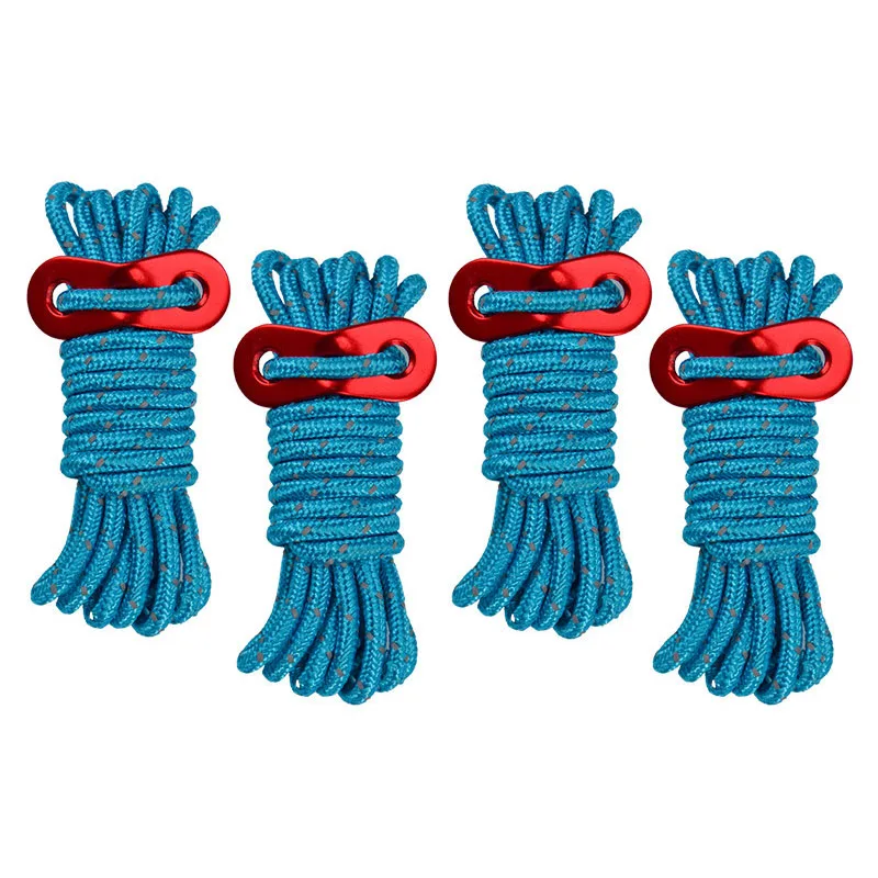 

Outdoor Camping Tent Rope Thick Reflective Rope for Canopy Construction Drying Clothes with Storage Bag Camping Accessories