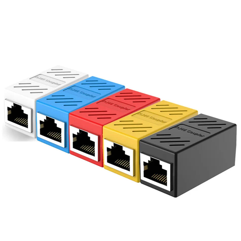 RJ45 Network Female Adapter Colorful to Connector Coupler Extender RJ 45 Ethernet Cable Extension Converter | Электроника