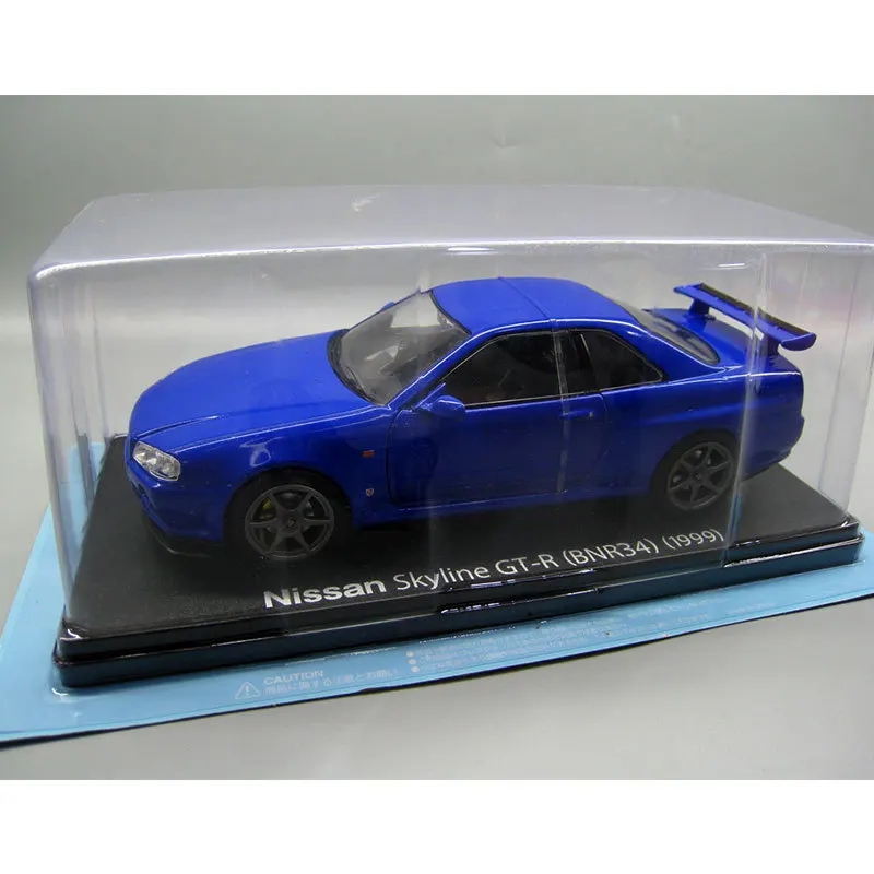 IXO 1/24 масштабная модель автомобиля игрушки NISSAN GT-R R34 1999 автомобиль из литого металла модель игрушка для коллекции, подарок, дети