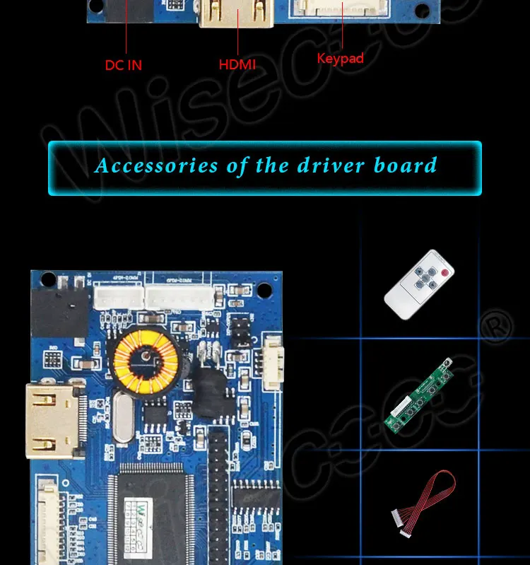 Плата контроллера интерфейса HDMI LVDS поддерживает 1920*1200 1920*1080 1080p 1280*800 1600*1050 и т. Д. Разрешение