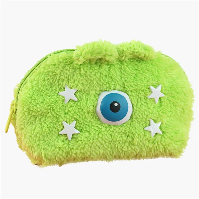 DISNEY Monsters Inc Sullivan Lotso Mr.Q Stuffed Plush Cosmetic Bag  Soft Fluffy Storage Bag Kawaii Sullivan Gifts for Kids Girls