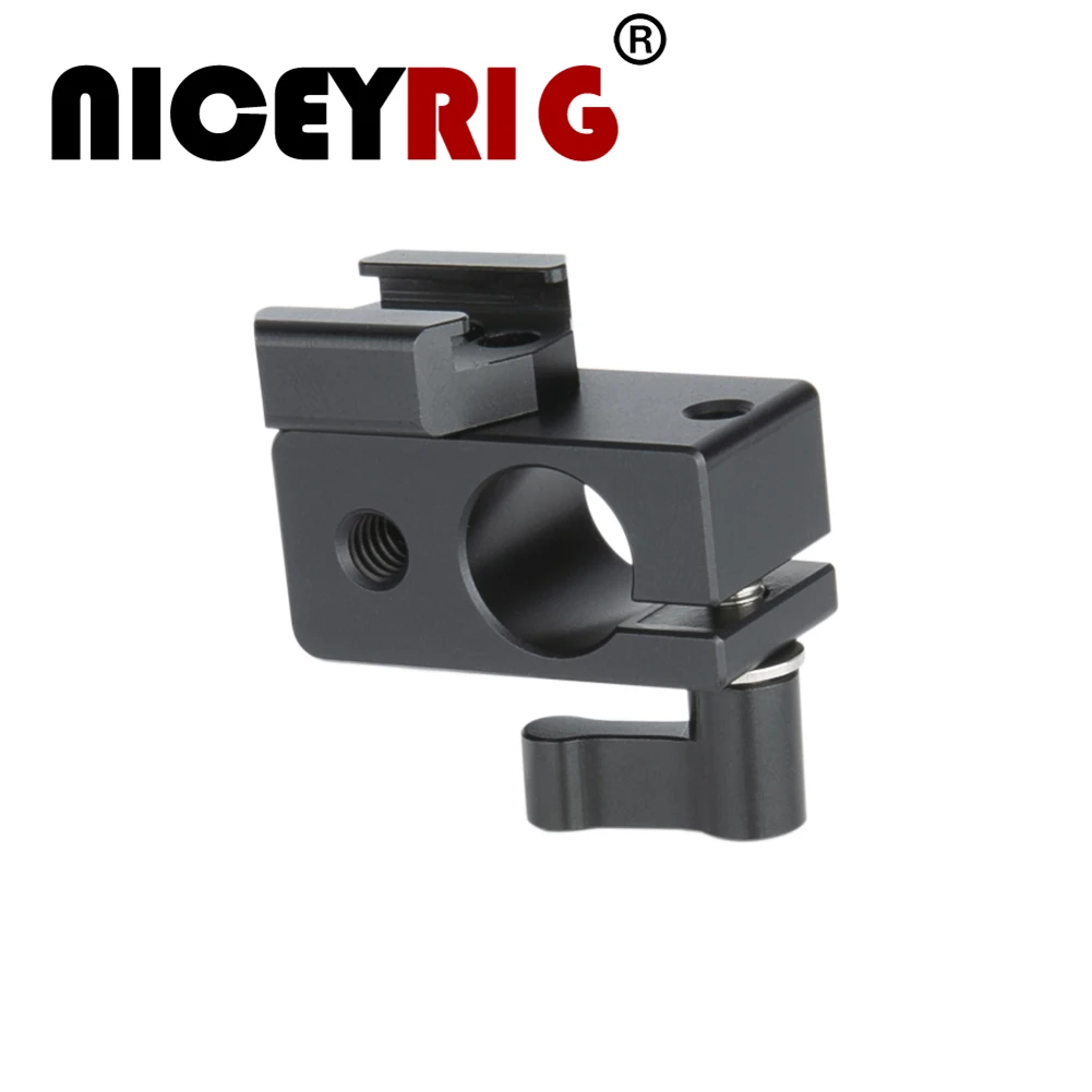 

NICEYRIG Cold Shoe Rod Rig mini Hot Shoe Mount for 15mm Rod Clamp DSLR Cage Camera Rig Light Stand Monitor Video Rail dslr