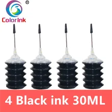 Цветной 4 бутылки черный универсальный 30 мл краситель чернила K C M Y многоразового набора чернил для hp для Canon для Brother для принтера Epson