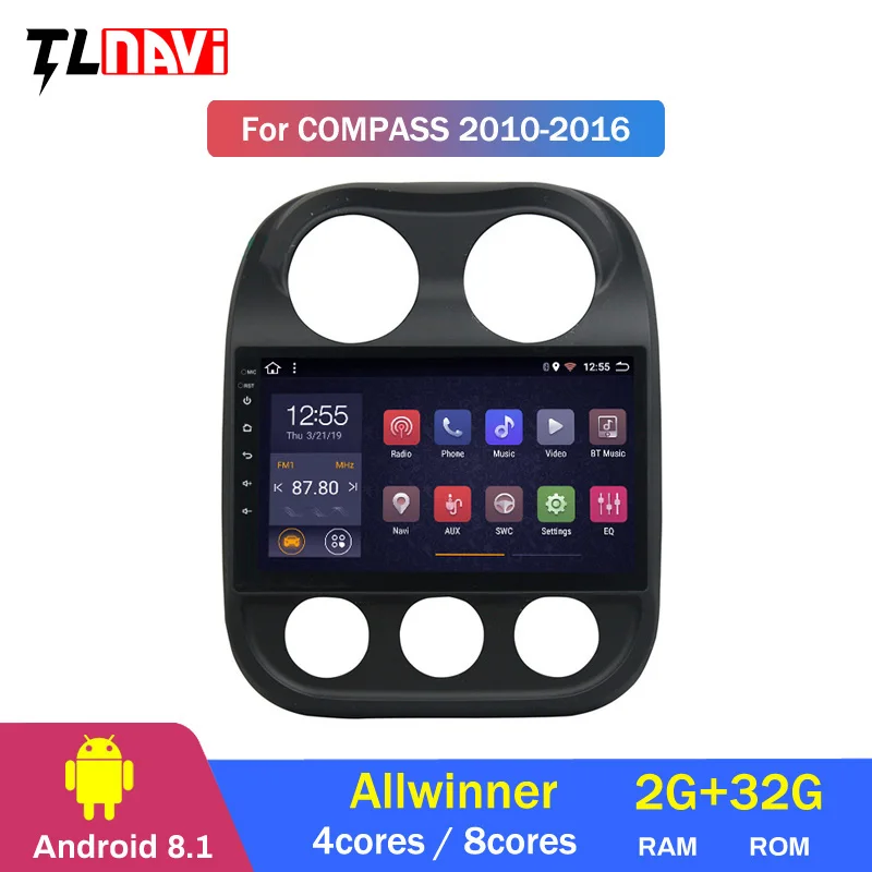 Perfect Android 8.1 Car DVD Player GPS Navigation Multimedia For JEEP Compass Patriot Radio 2009-2016 car stereo wifi 0